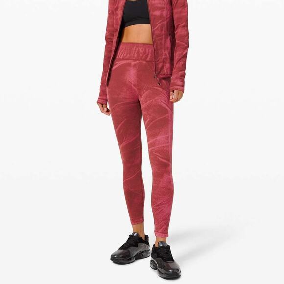 Lululemon Ebb to Street Tight Wash Stone Wash Chianti High Rise Legging Pant - Picture 2 of 12